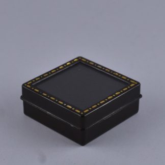 2" x 2" Black Gold Line Gem Display Box